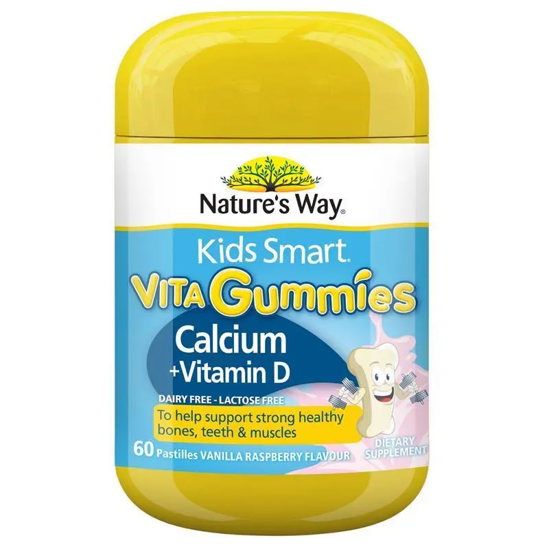 Nature's Way Kids Smart Vita Gummies Calcium + Vit D 60 Pastilles