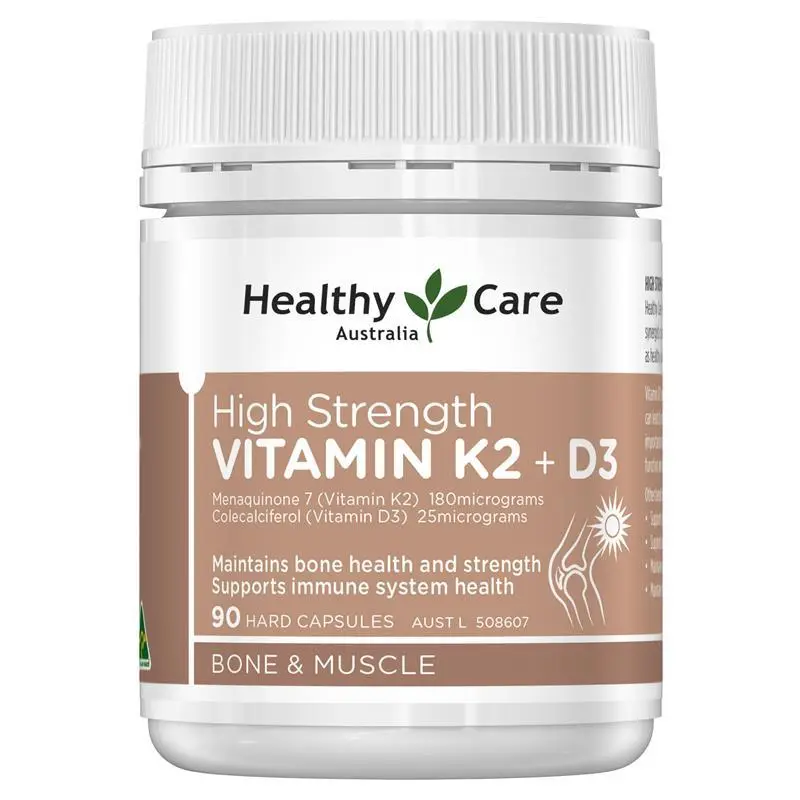 Healthy Care High Strength Vitamin K2 + D3 90 Capsules