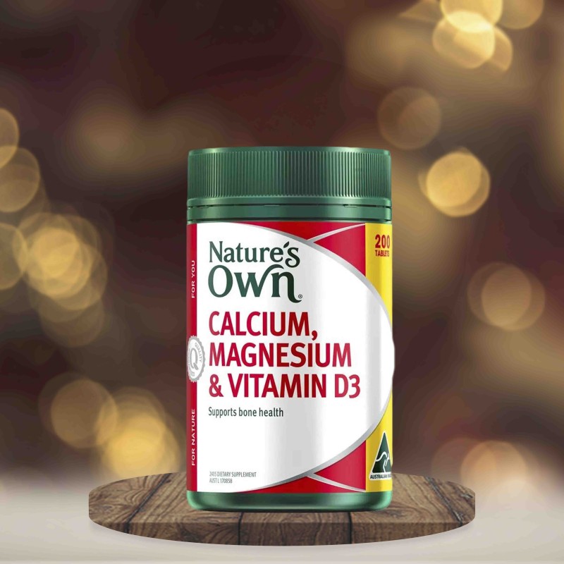 Nature's Own Calcium and Magnesium with Vitamin D3 200 Tablets Exclusive Bulk Size
