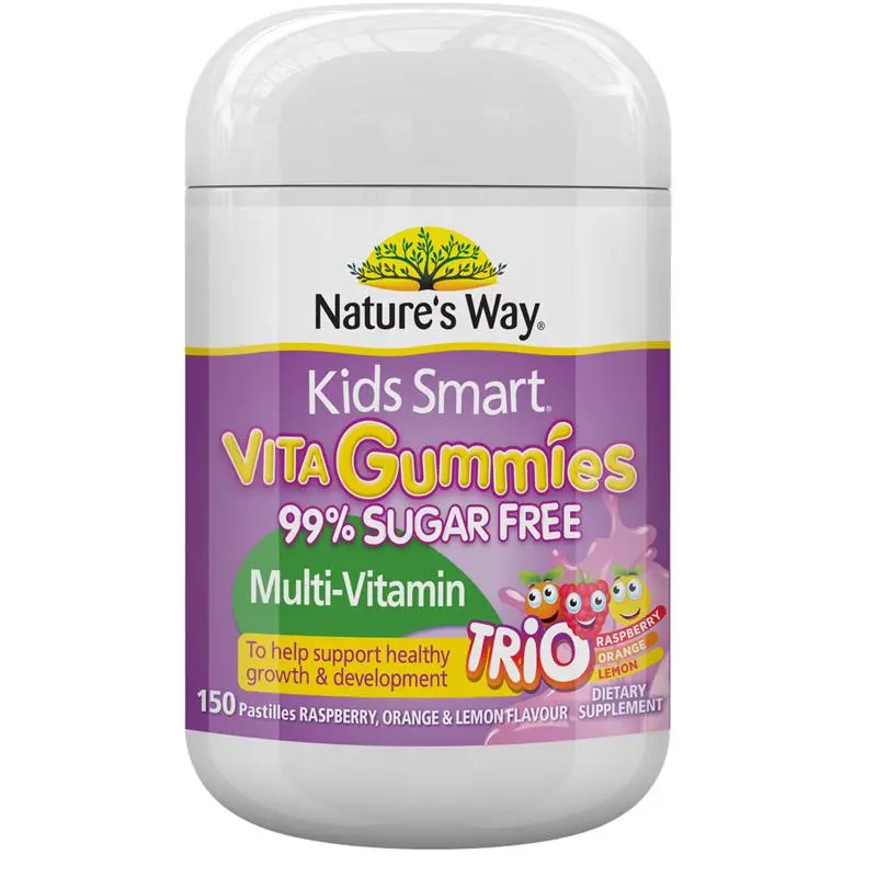 Nature's Way Kids Smart Vita Gummies Sugar Free Multivitamin Trios 150 Pastilles