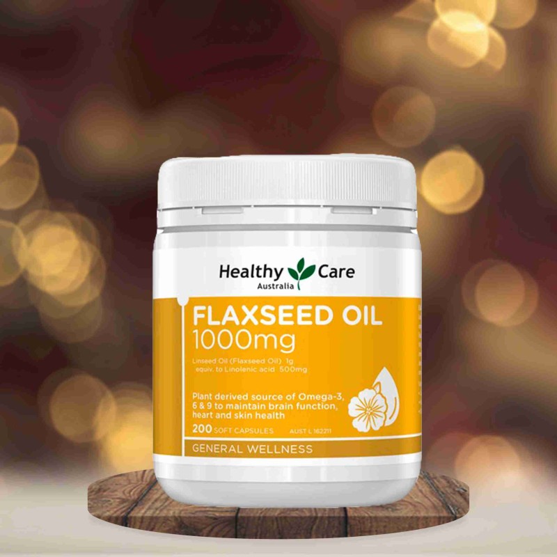 Healthy care flaxseed oil 1000mg 200 capsules