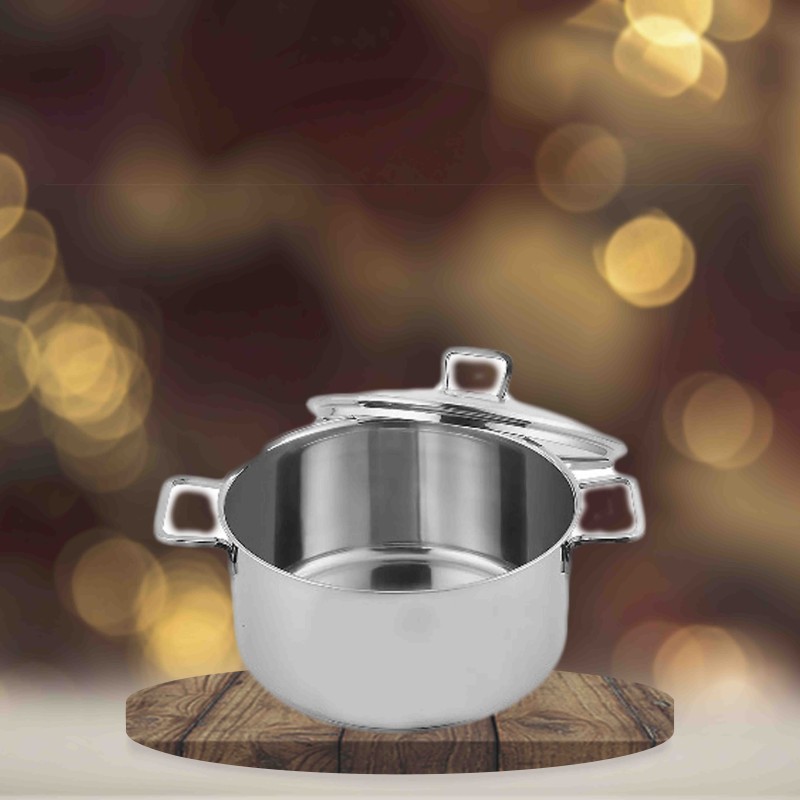 Anko 24cm Stainless Steel Covered Casserole With Aluminum Encapsulated Base