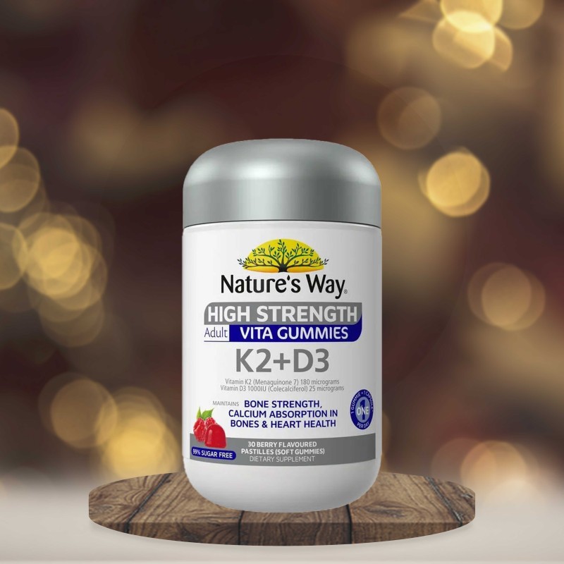 Nature's Way Adult Vita Gummies High Strength K2+D3 30 Gummies