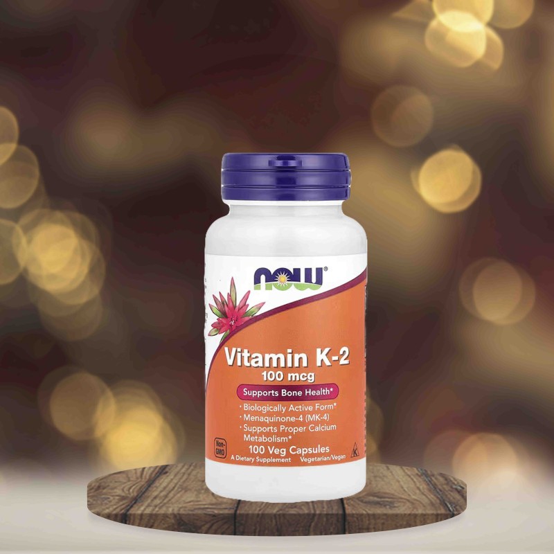 NOW Foods, Vitamin K2 , 100 mcg, 100 Veg Capsules