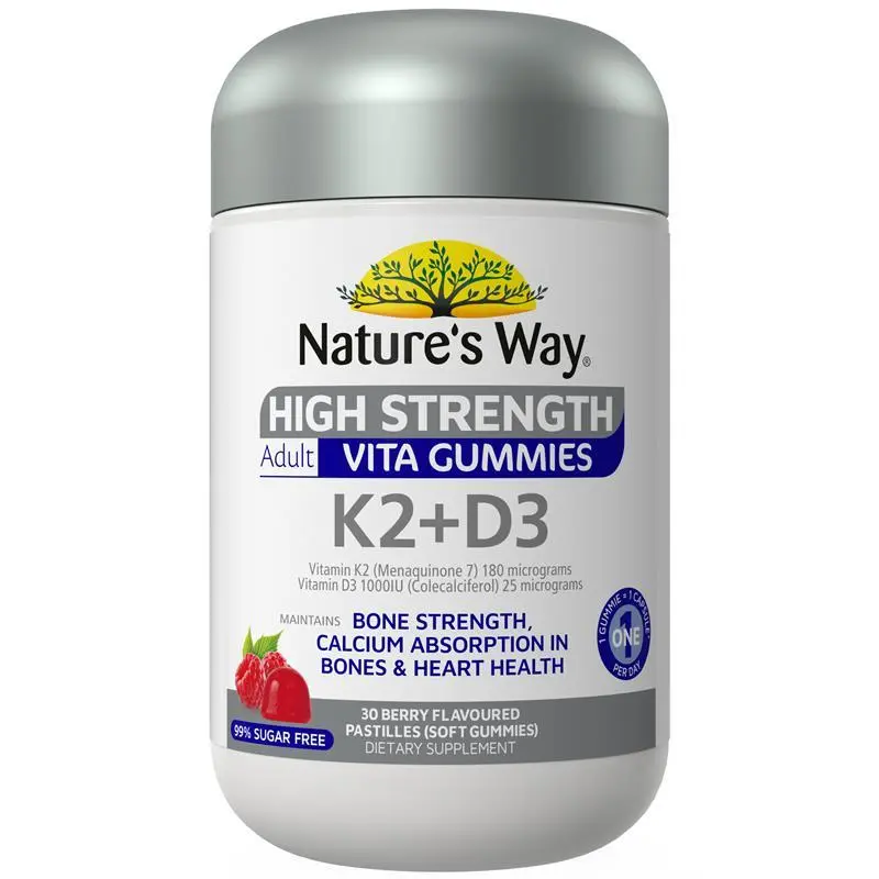 Nature's Way Adult Vita Gummies High Strength K2+D3 30 Gummies