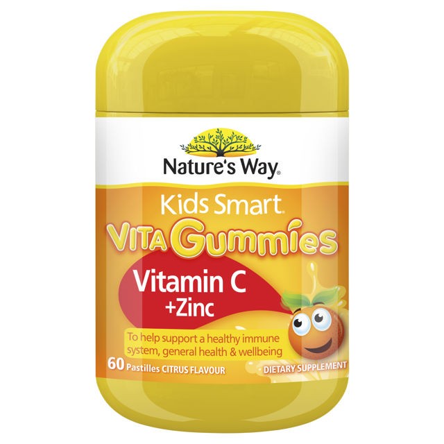 Nature's Way Kids Smart Vita Gummies Vitamin C + Zinc 60 pastilles