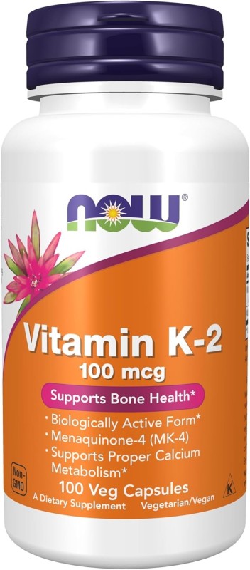 NOW Foods, Vitamin K-2, 100 mcg, 100 Veg Capsules