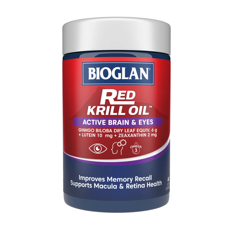 Bioglan Red Krill Oil™ Active Brain & Eyes 60 Capsules