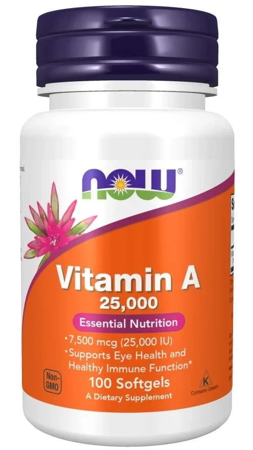 Now Vitamin A 25,000 IU  - 100 Softgels