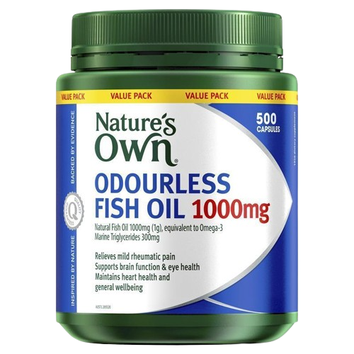 Nature's Own Odourless Fish Oil 1000mg 500 Capsules