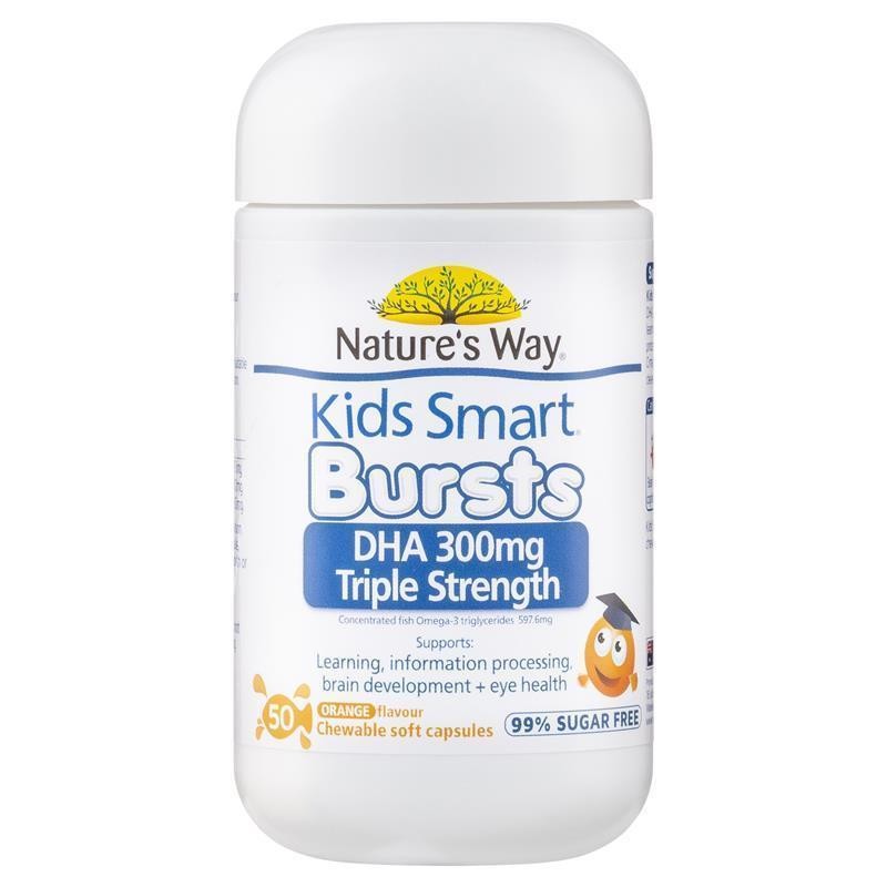 Nature’s Way Kids Smart DHA 300mg Triple Strength 50 Soft Capsules